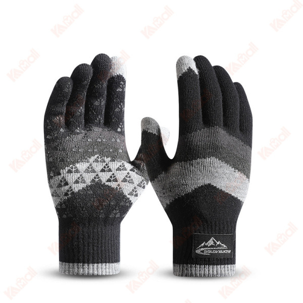new winter knitted gloves men